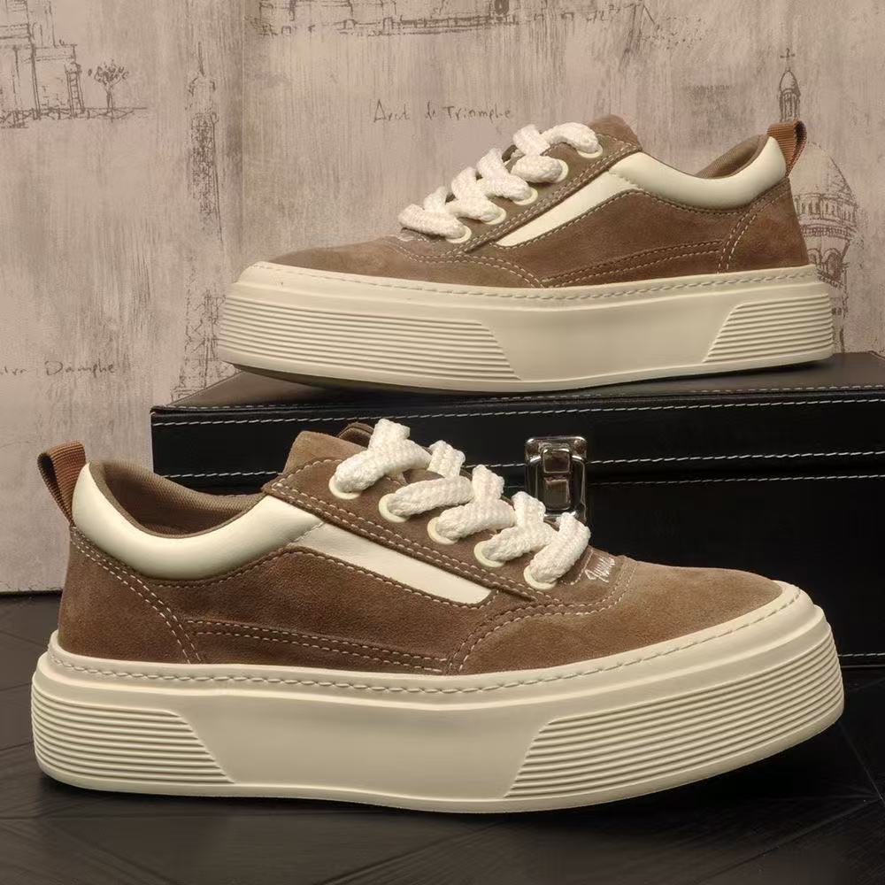 Damen Sneaker Strukturiert Voluminöse Sohle Mode