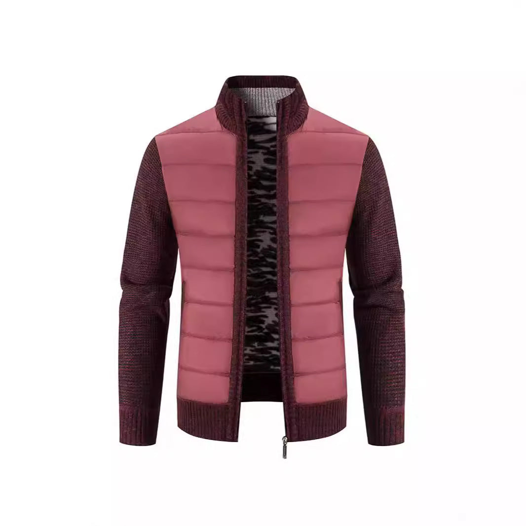 Herren Hybridjacke Warm Wasserabweisend Mit Kragen Modern