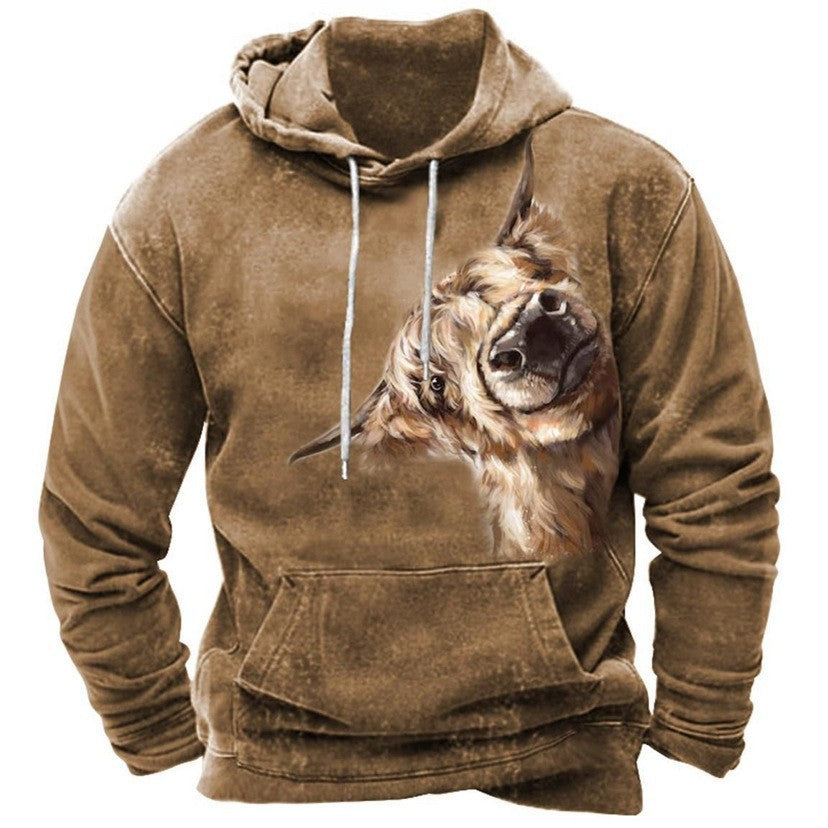 Männer Pullover Kapuze Western Design Cowboy Style