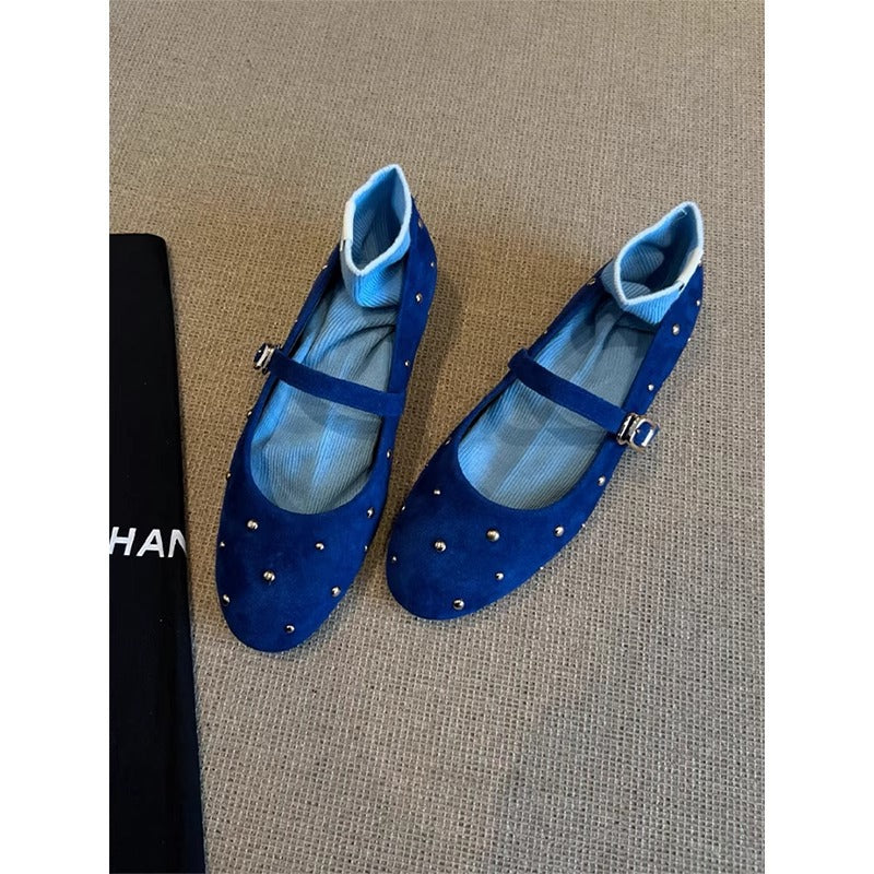 Damen Ballerinas Elegant mit Strass und verstellbarem Riemen - BerlinGlamour