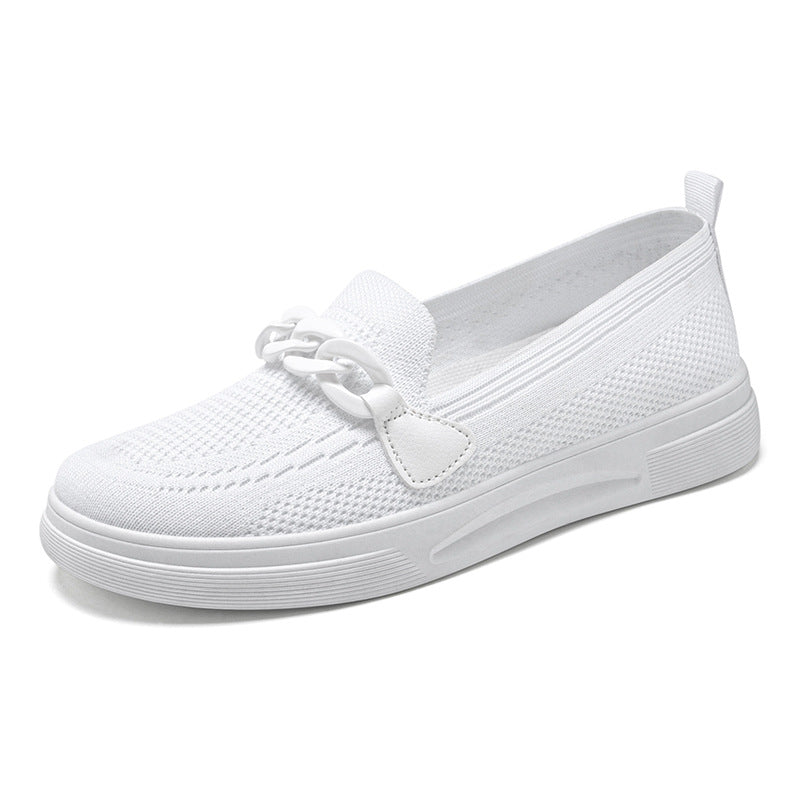 Damen Slip-On Schuhe mit Ketten-Design Modern Frauen Schuhe