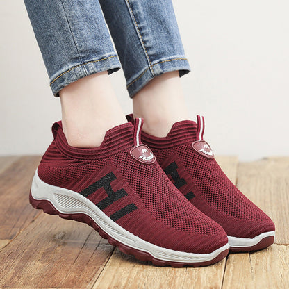 Damen Laufschuhe Bequem Atmungsaktiv Slip-On Sneaker