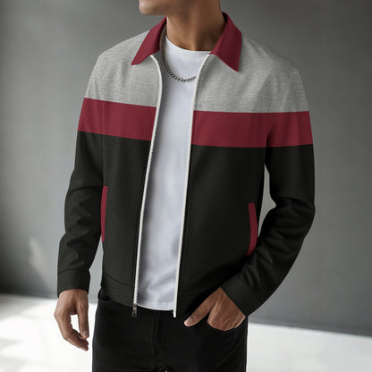 Herren Übergangsjacke Modern Farbblock Design