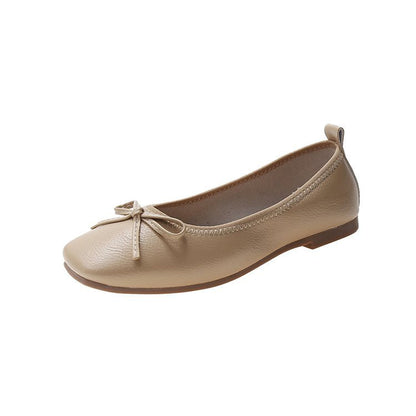 Elegante Damen Ballerinas mit Schleife Hochwertig Leder