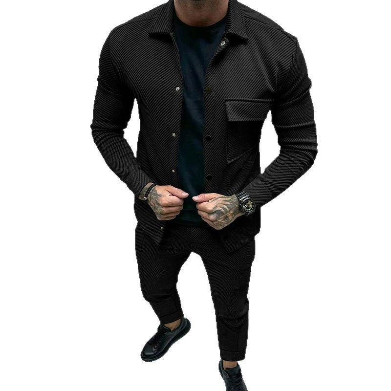 Herren Freizeitanzug Modern mit Streifenmuster Elegant