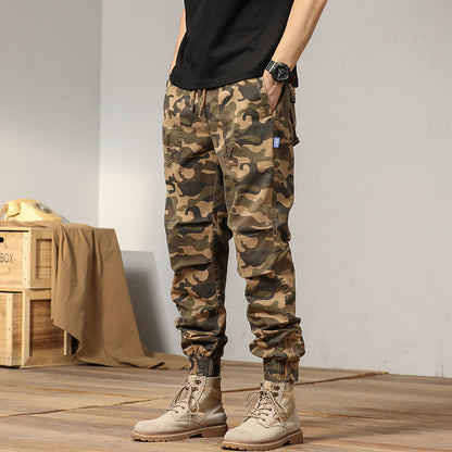 Herren Cargohose Camouflage Elastisch Mit Vielen Taschen