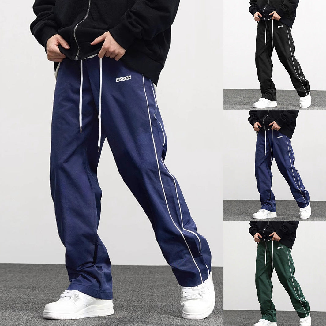 Herren Freizeithose mit verstellbarem Bund und Streifen Modern Sportlich - BerlinGlamour