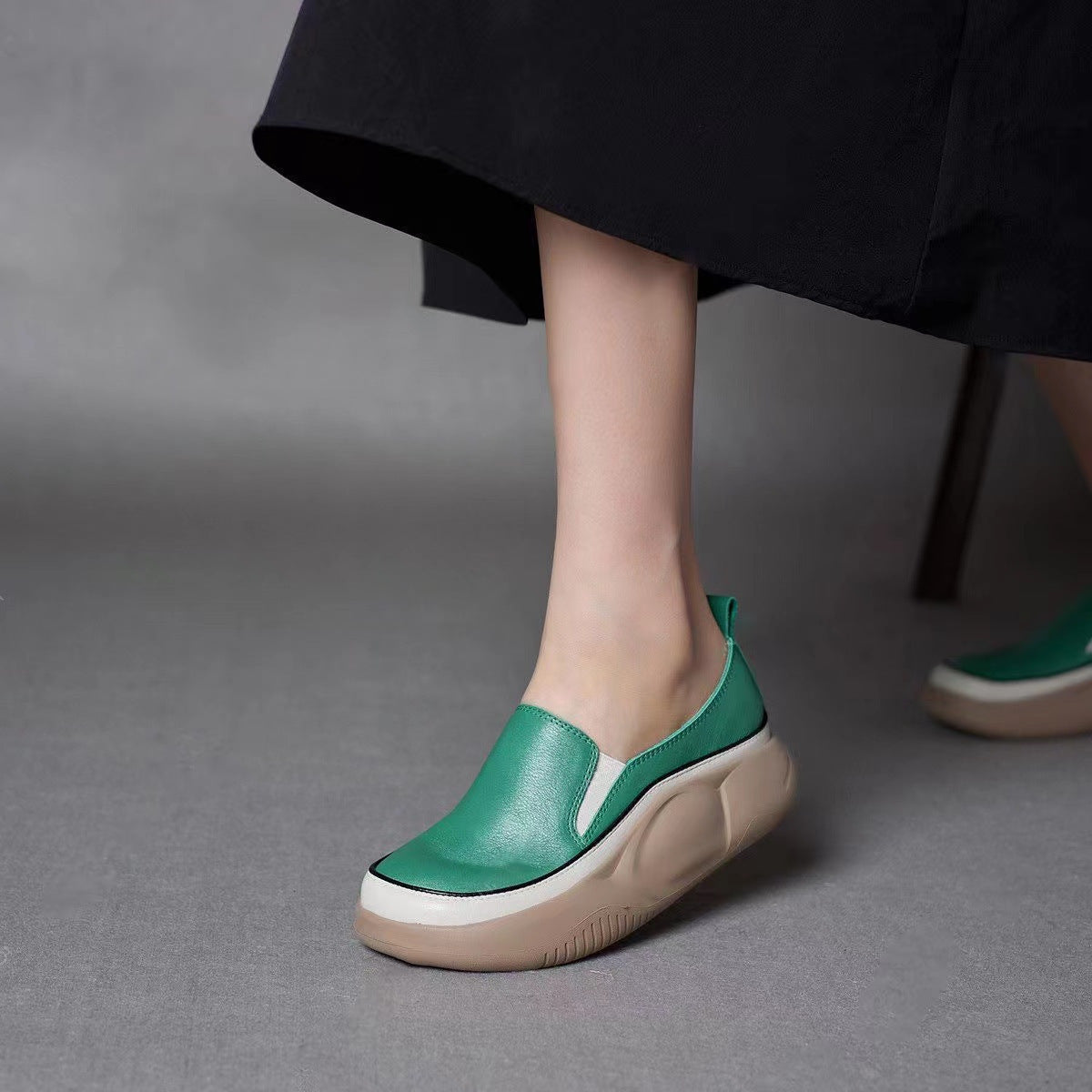 Damen Sneaker Slip-On Bequem Ergonomisch