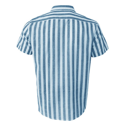 Herren Hemd Kurzarm Streifen Modern