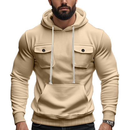 Herren Kapuzenpullover Modern mit Pattentaschen und Cool Design - BerlinGlamour