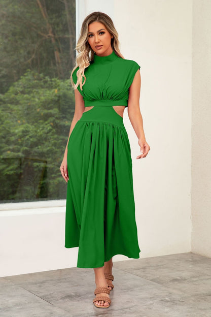 Sommerkleid Damen Cut-Out Halskragen Modern