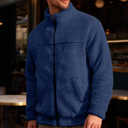Herren Fleecejacke Weich Warm Hochkragen Outdoor