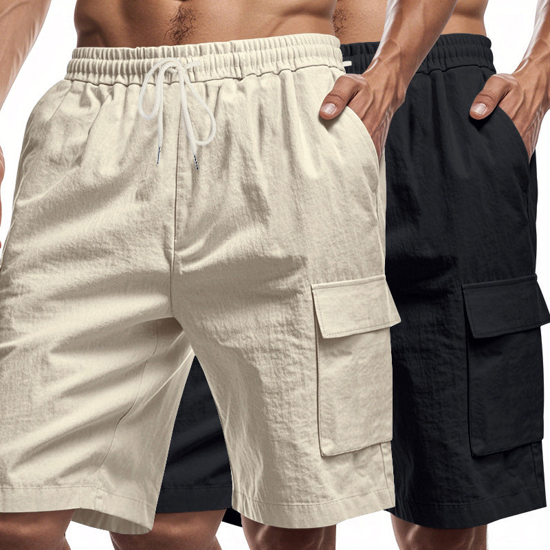 Herren Cargo Shorts Bequem Elastisch Vieltaschig - BerlinGlamour