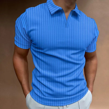 Herren Polo-Shirt Streifenmuster Modern Sportlich