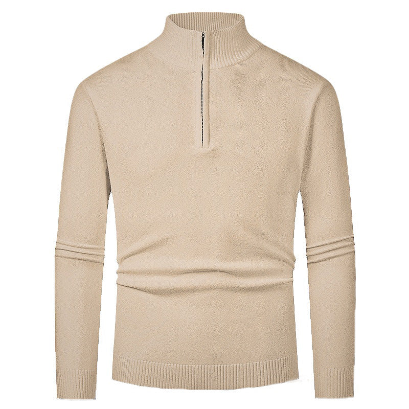 Herren Pullover Modern Mit Stehkragen Reißverschluss