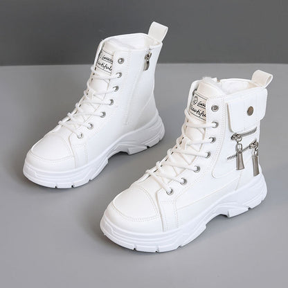 Damen Sneaker Hoch Mit Reißverschluss Komfortabel