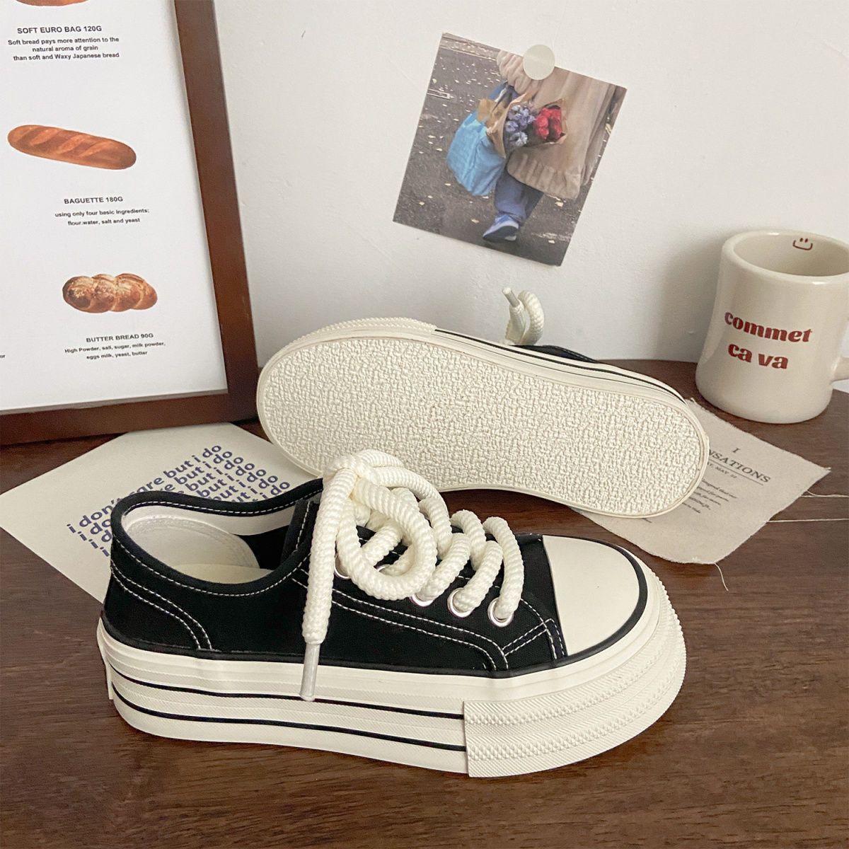 Damen Sneaker Plateau Dicksohle Schnürsenkel Modern Frauen Schuhe - BerlinGlamour