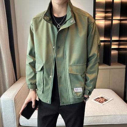 Militärjacke Unisex Modern mit hohem Kragen Trendy