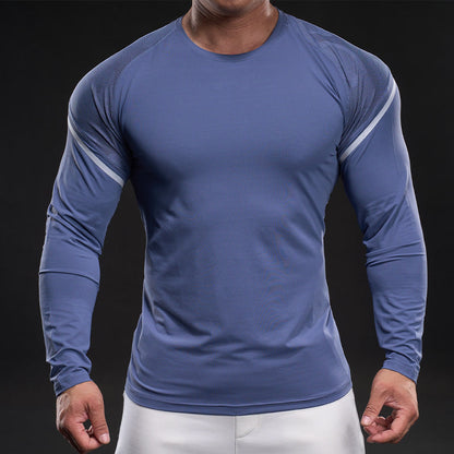 Herren Funktionsshirt Langarm Sportlich Aktiv