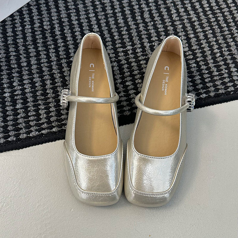 Damen Ballerinas Elegante Riemchen Schuhe Komfort
