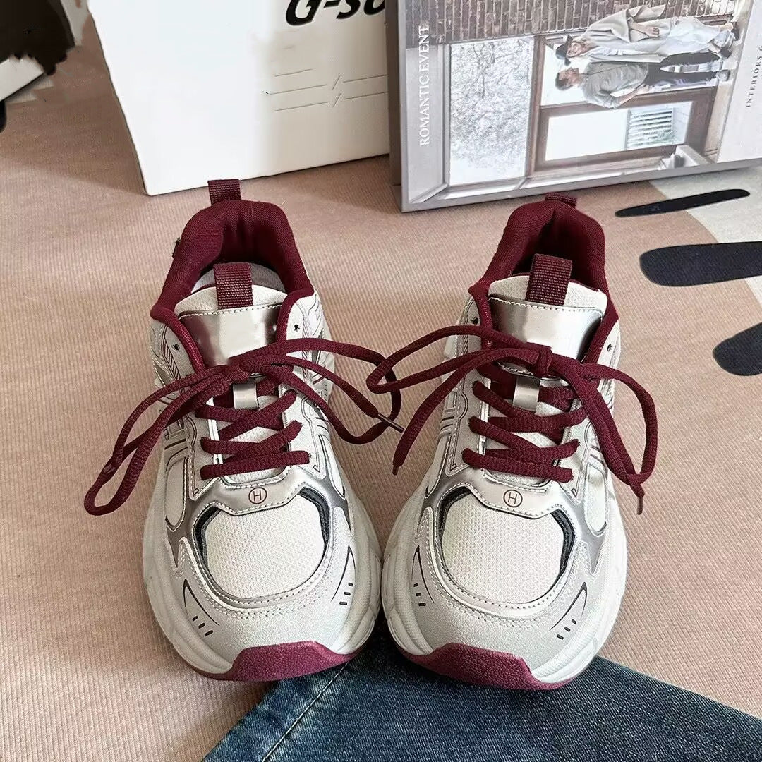 Damen Sneaker Sportlich Atmungsaktiv Stabiler Laufschuh