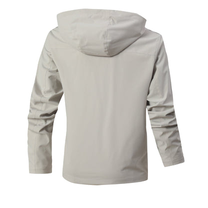 Herren Wetterjacke Funktionell mit Kapuze und Taschen