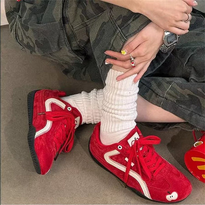 Damen Sneaker Sportlich Trendig mit Applikationen