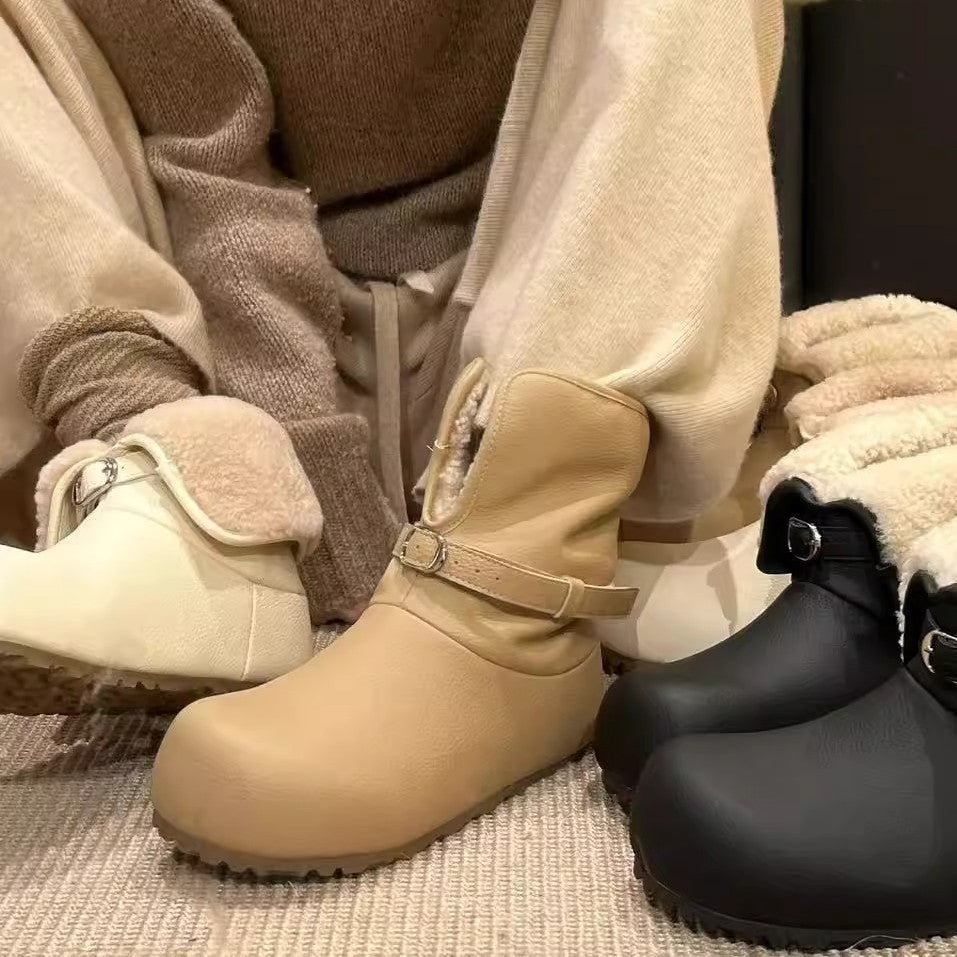 Damen Hausschuh-Stiefel Warm Flauschig mit Weichem Innenfutter - BerlinGlamour