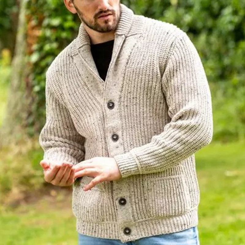 Herren Strickjacke Modern Schnitt Mit Taschen