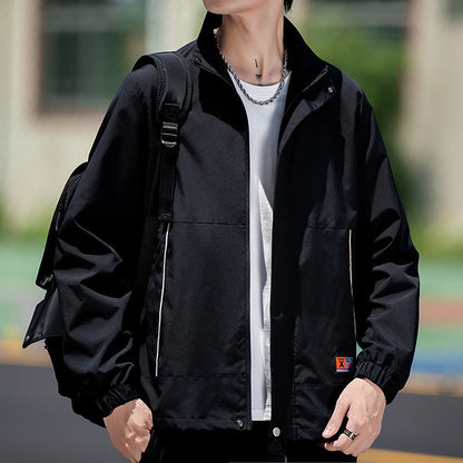 Herren Sportjacke Wasserdicht Elastisch mit Hochkragen