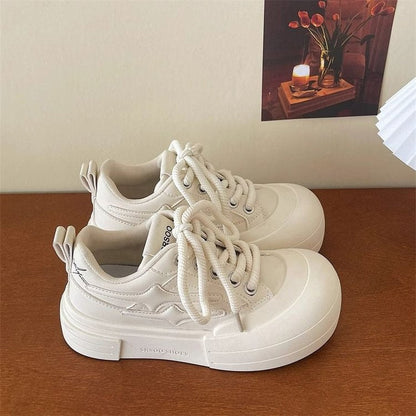 Damen Sneaker Hoch Plattform Weite Sohle Modern