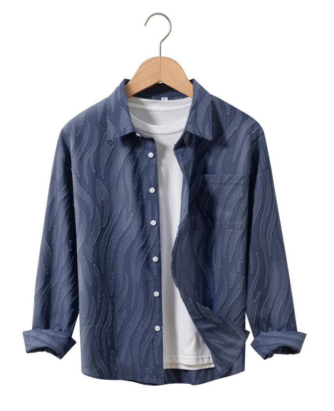 Herren Hemdjacke Lässig Design Modern