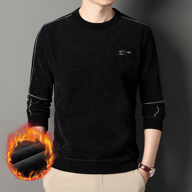 Herren Strickpullover Atmungsaktiv Rundhals Hochwertig