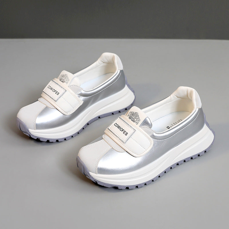 Damen Sneaker Sportlich Klettverschluss Bequem