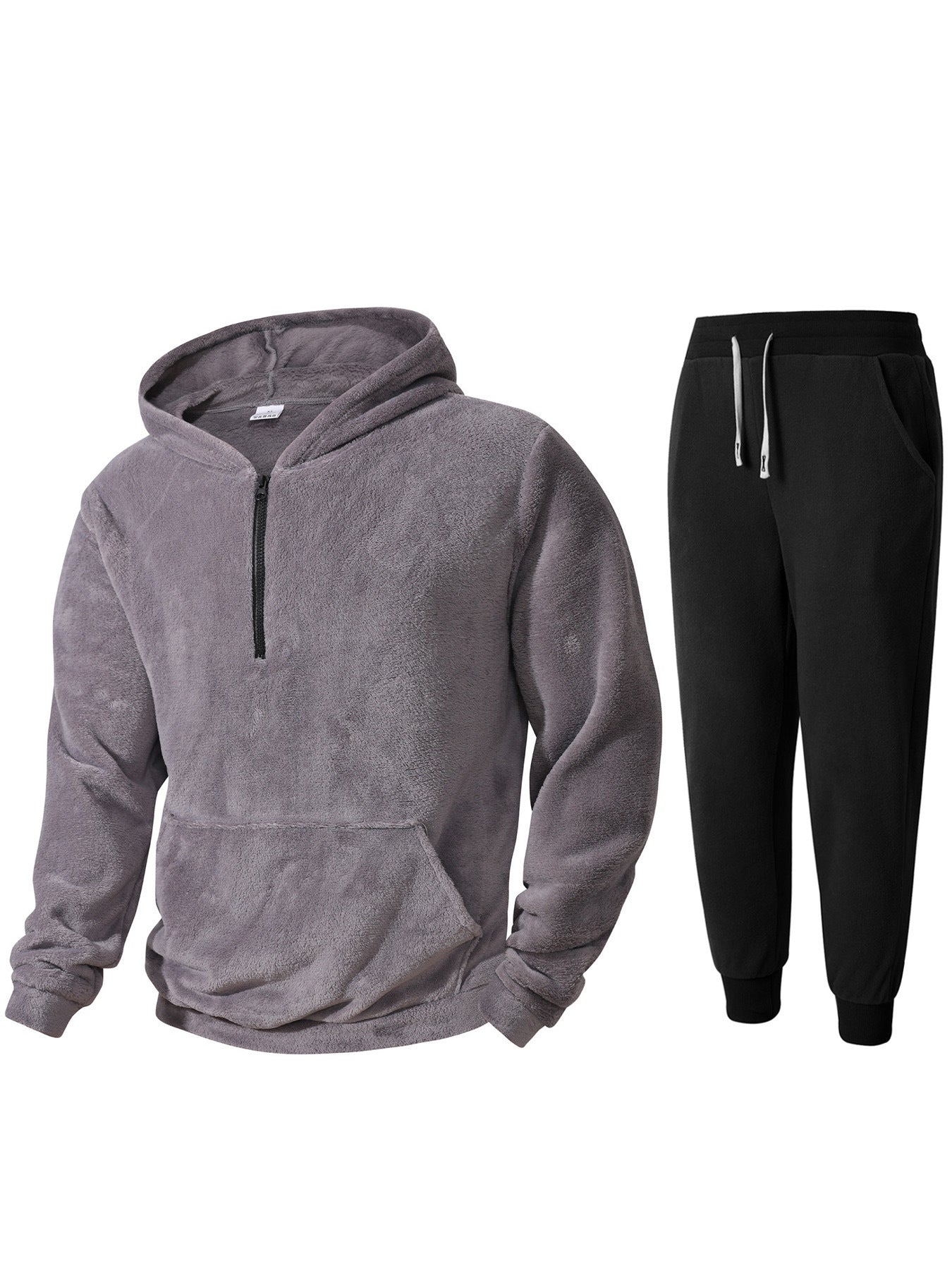 Herren Fleece Hoodie Jogginghose Set Weich Warm