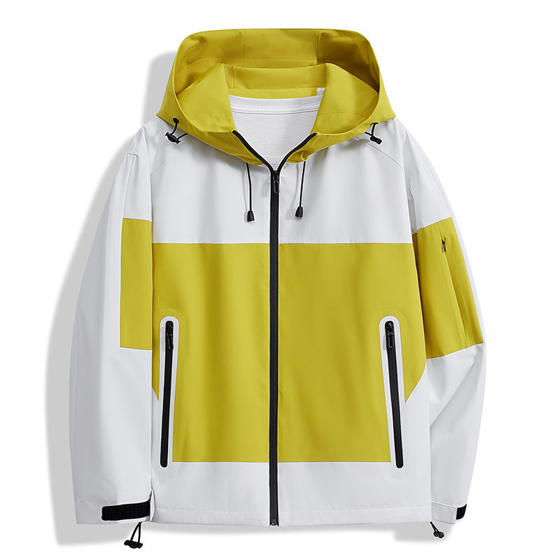 Herren Funktionsjacke atmungsaktiv verstellbare Kapuze Waterproof