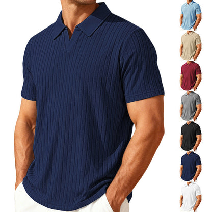 Herren Poloshirt Strukturiertes Muster Modern