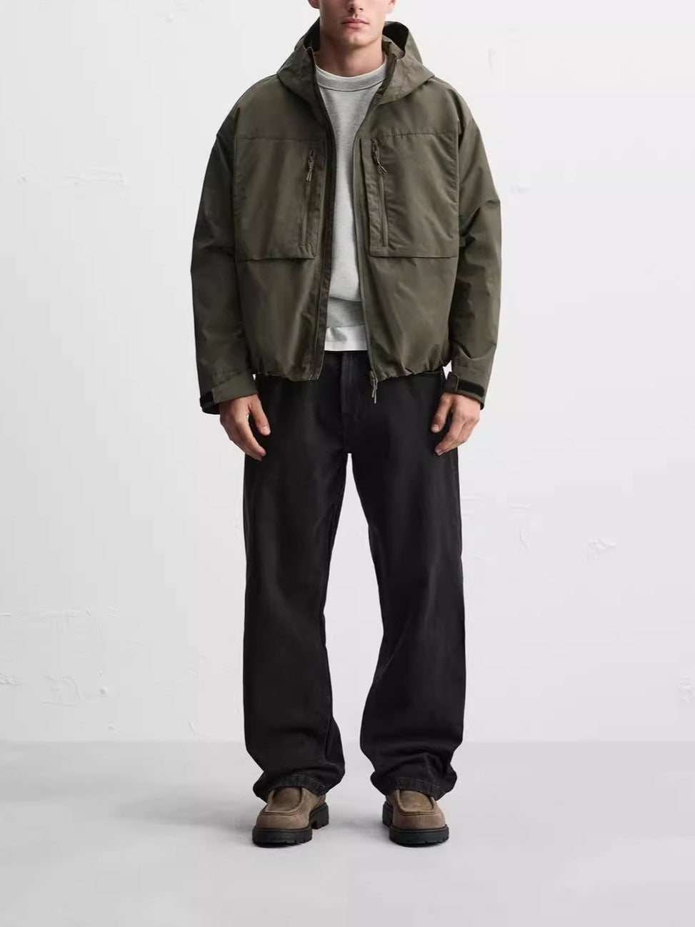 Herren Outdoor-Jacke Praktisch Wasserdicht Reißverschluss