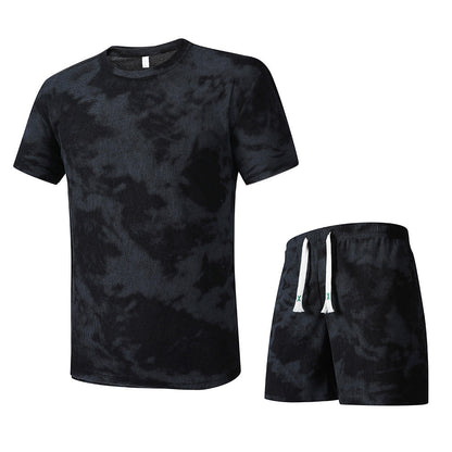 Herren T-Shirt und Shorts Set Batik Design Modern Sommer