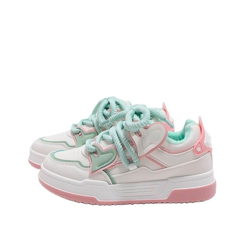 Damen Sneaker Sportlich Farbenfroh Verstellbar