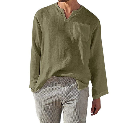 Herren Langarmhemd Lässig Casual Berlin Stil
