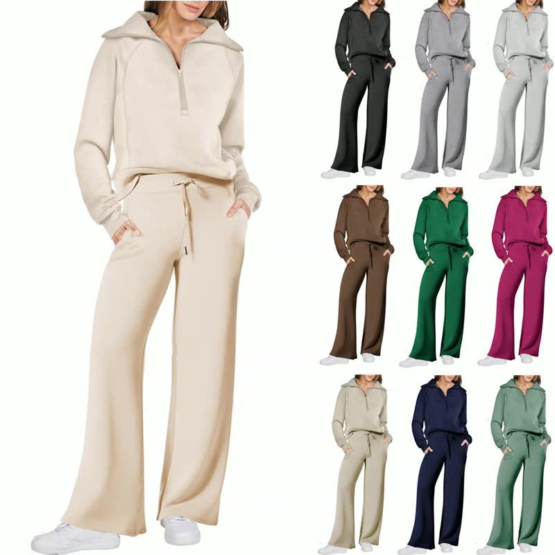 Damenschuhe sind nicht dabei, es ist ein Jogginganzug. 
Damen Jogginganzug Sportlich Bequem - BerlinGlamour