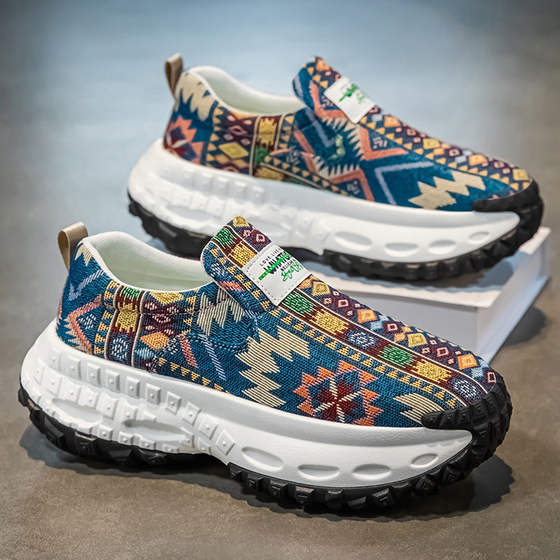 Damen Sneaker Slip-On Modisch Rutschfest Weiße