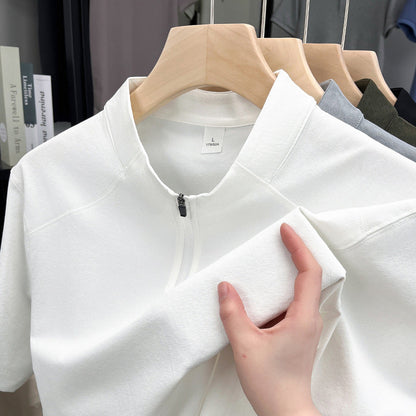 Herren Funktionsshirt Kurzarm atmungsaktiv mit Reißverschluss