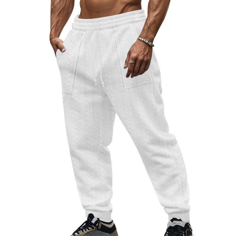 Bequeme Herrenhose Freizeit Hose mit Kordelzug und Taschen
