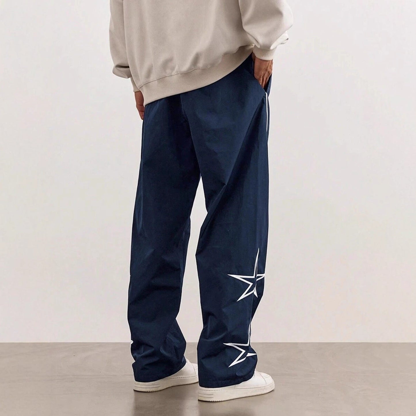 Herren Freizeithose Bequem Mit Kontraststreifen Sportlich