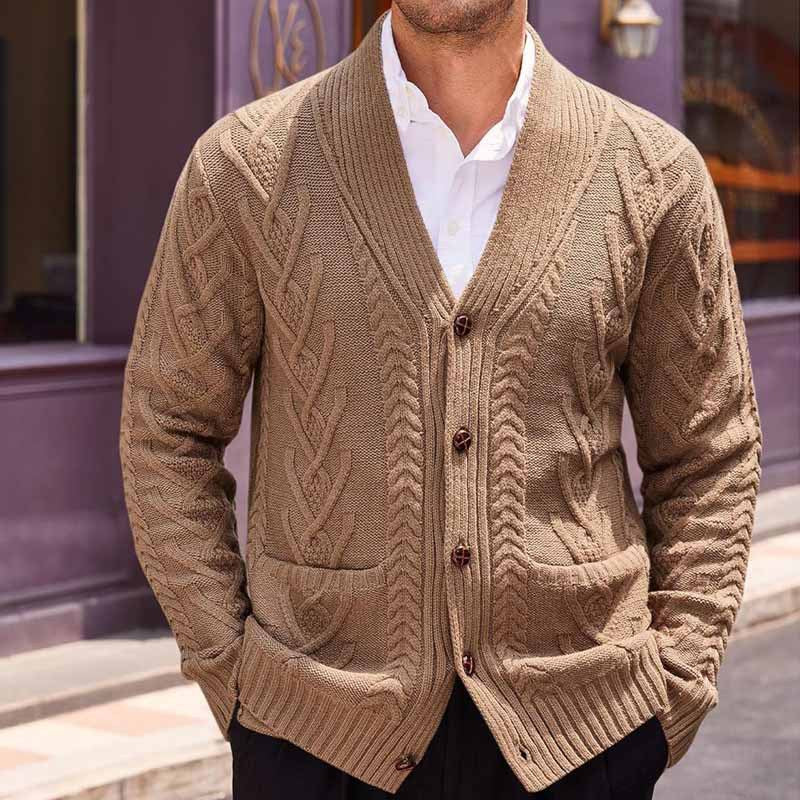 Herren Strickjacke Großzügig Mit Taschen Bequem - BerlinGlamour