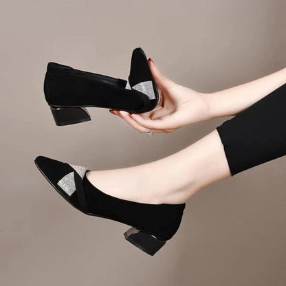 Damen Slingpumps Elegante High Heels mit Nieten