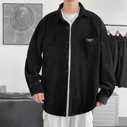 Herren Cordjacke Lässig Mit Taschen Grün Braun - BerlinGlamour