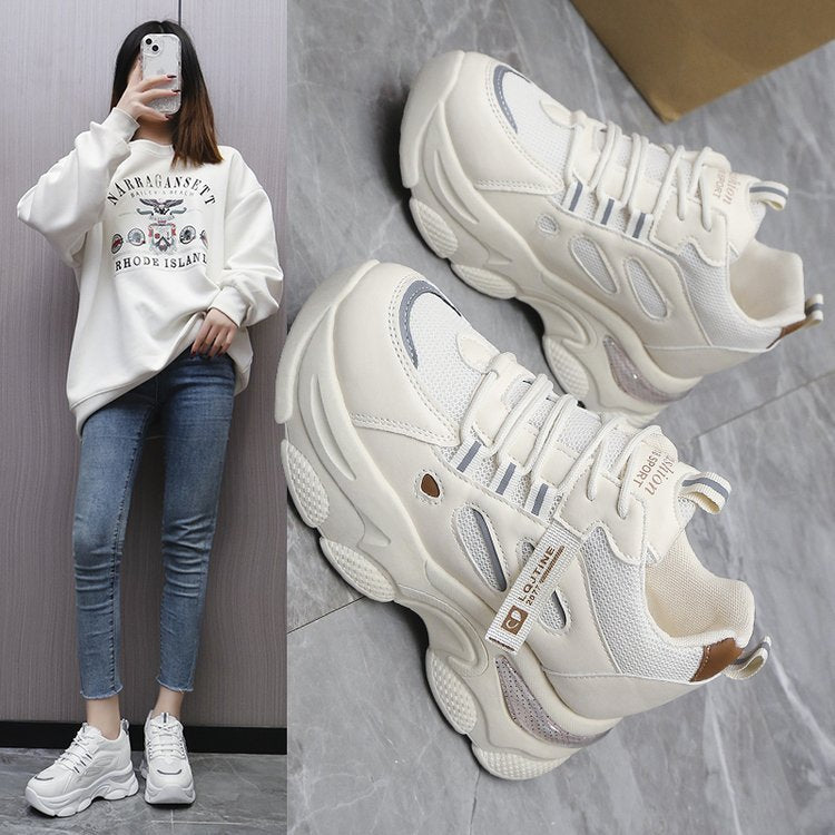Damen Sneaker Chunky Bequem atmungsaktiv Rutschfest